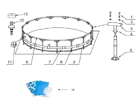 Piscine tubulaire OCEAN INTEX, D.3,05 m x H.0,76 m – Image 5