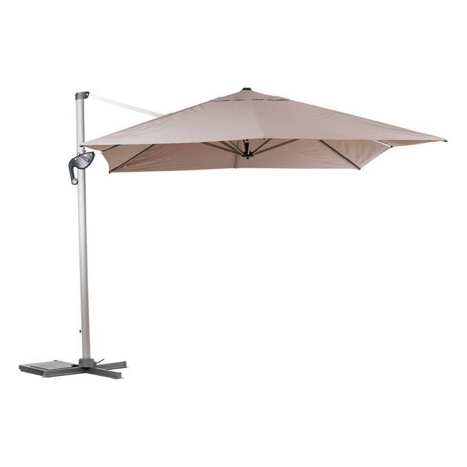 Parasol déporté rectangulaire ÉQUADOR Taupe 4 x 3 m - Aluminium, Polyester – Image 2