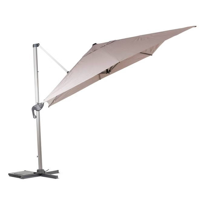 Parasol déporté rectangulaire ÉQUADOR Taupe 4 x 3 m - Aluminium, Polyester – Image 3