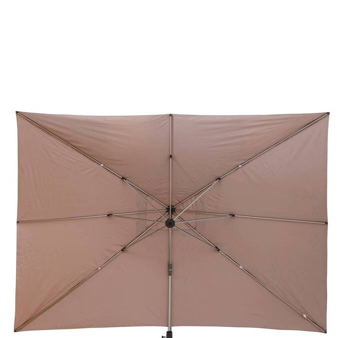 Parasol déporté rectangulaire ÉQUADOR Taupe 4 x 3 m - Aluminium, Polyester – Image 5