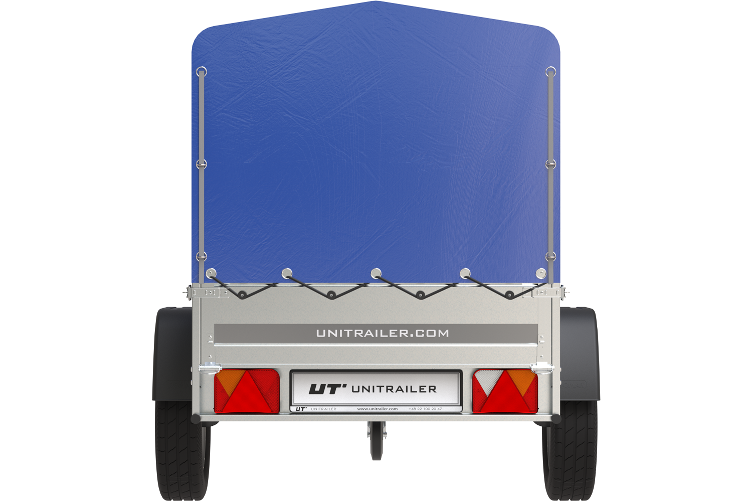 Remorque bagagère garden trailer 200 kipp 200 x 106 cm avec bâche haute bleue, arceau et roue jockey – Neuf – Prix Destockage – Image 16