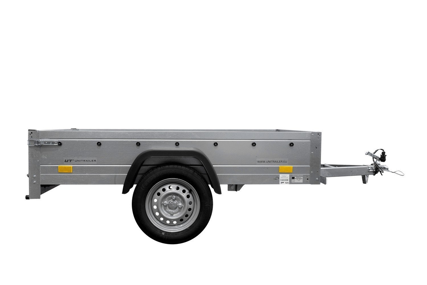 Remorque bagagère garden trailer 200 kipp 200 x 106 cm avec bâche haute bleue, arceau et roue jockey – Neuf – Prix Destockage – Image 4